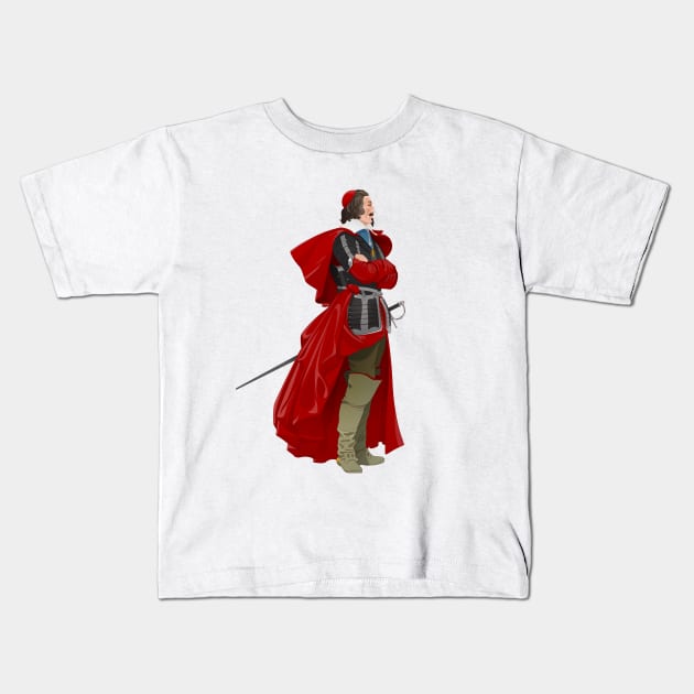 Cardinal Richelieu Kids T-Shirt by VermilionBlond